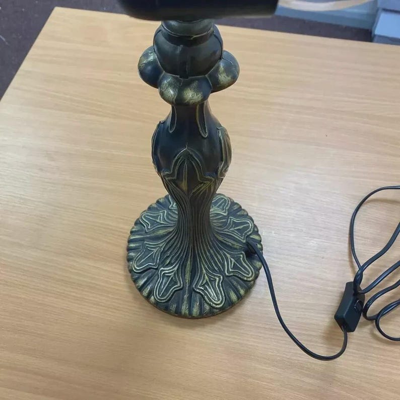 Handcrafted Stained Glass Dragonfly Table Lamp