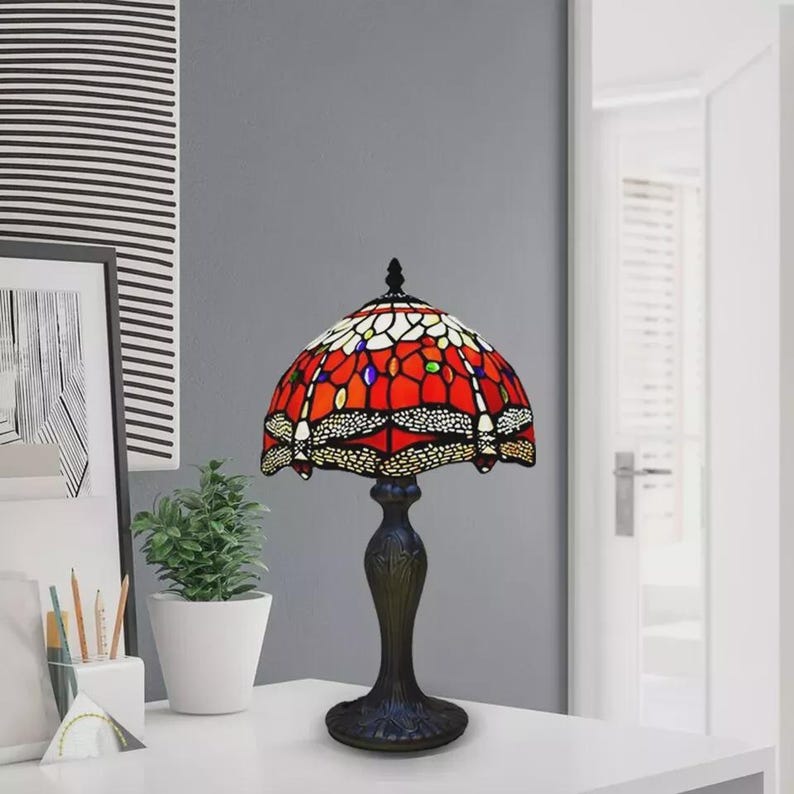 Handcrafted Stained Glass Table Lamp Bedside