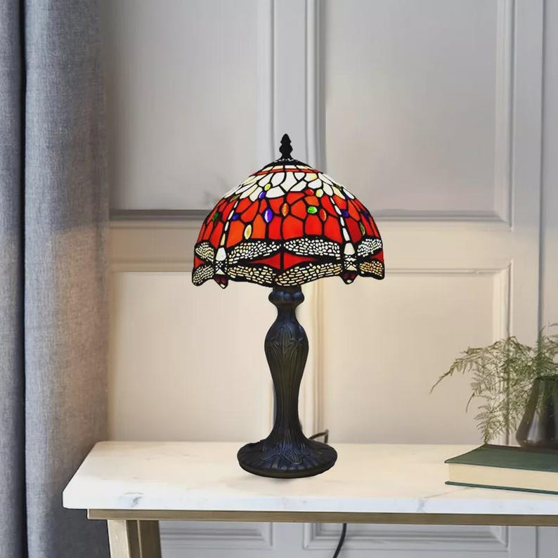 Handcrafted Stained Glass Table Lamp Bedside